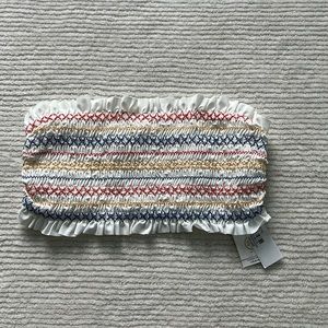 NWT Tory Burch Costa Bandeau Bikini Top Size Small